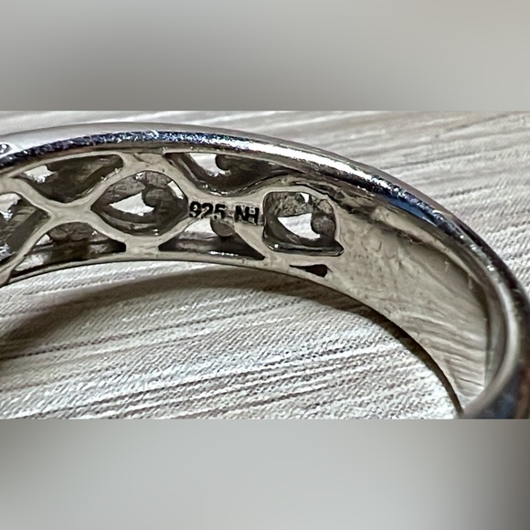 Gems En Vogue Sterling Silver 1.05ctw Pink Sapphire Cluster Ring, Size 8, 6g - Picture 6 of 10